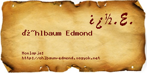 Öhlbaum Edmond névjegykártya